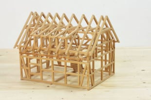 Maison en bois à colombage